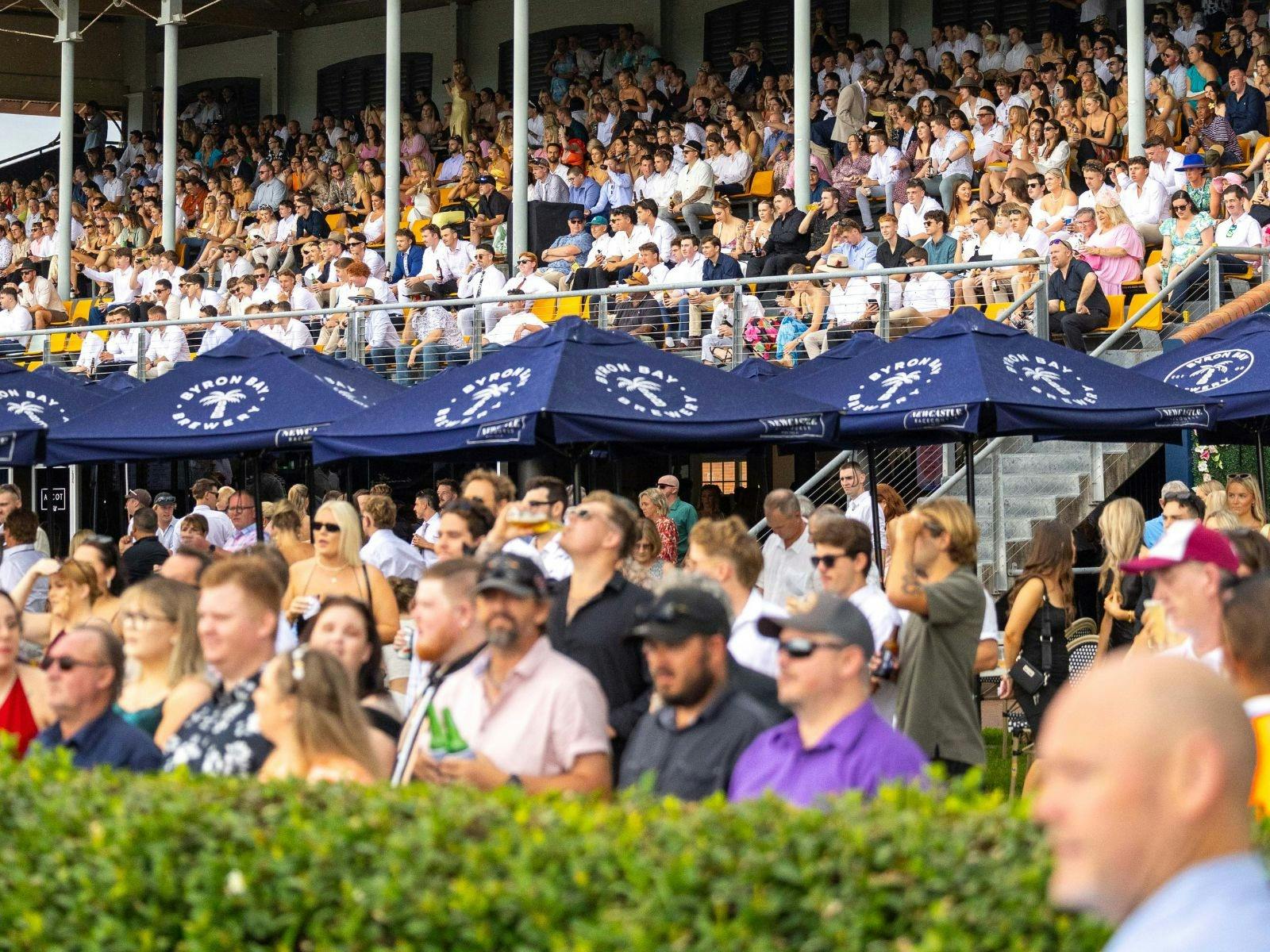 Crowds at Newcastle Racecourse