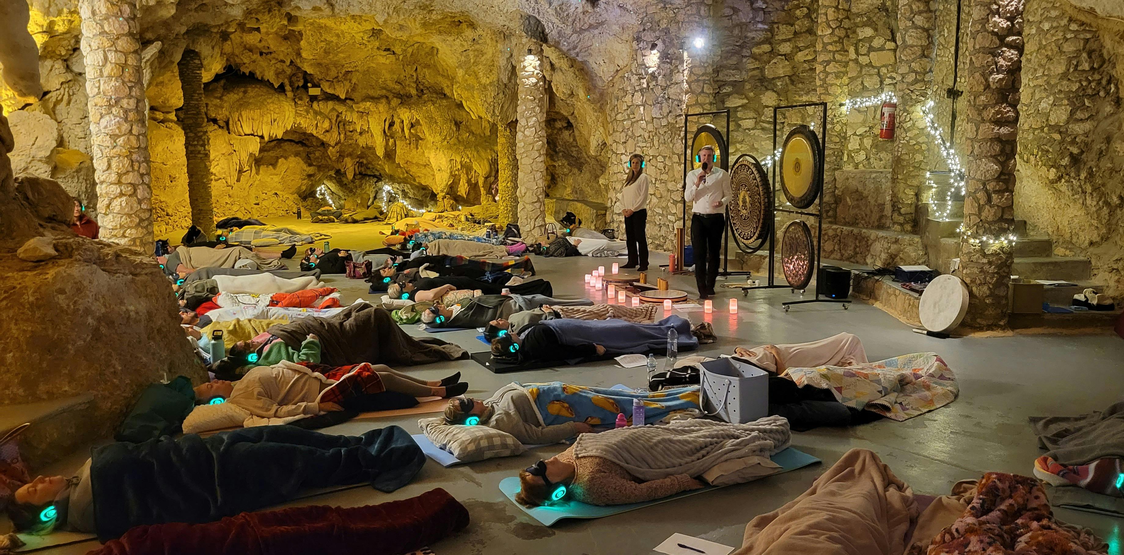 Breathwork with headsets Cabernet Cave