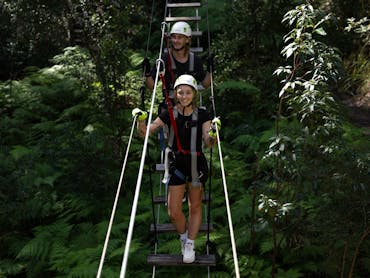 High-wire adventure park with fun challenging obstacles and epic ziplines! 2-3 hours of fun! High-wire adventure park with fun challenging obstacles and epic ziplines! 2-3 hours of fun!