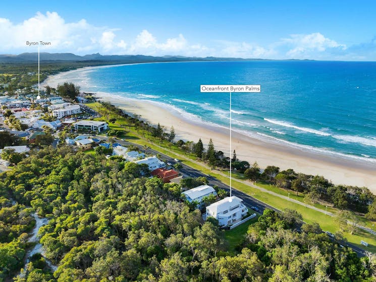 Oceanfront Byron Palms - Byron Bay - Aerial View towards Byron Town