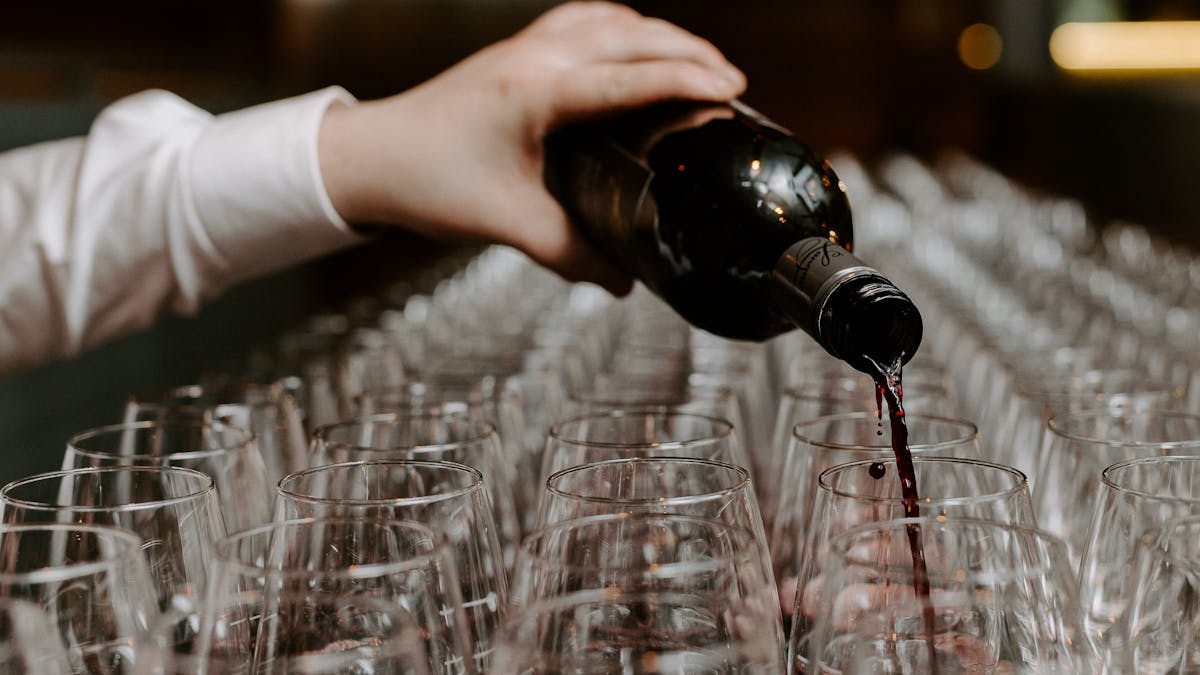 Wine being poured