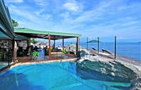 Private Natural Salt Water Rock Pool Metres From King Suite Bedroom and Great Barrier Reef
