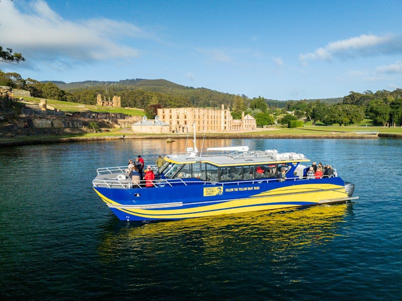 Port Arthur Historic Site with Cape Raoul Cruises vessel