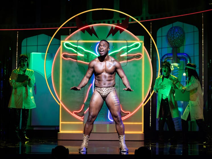 Loredo Malcolm in the 50th Anniversary Production of The Rocky Horror Show