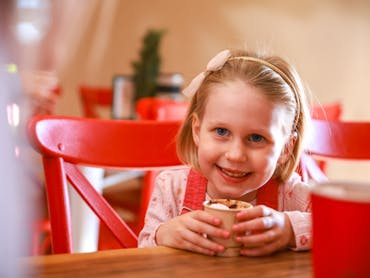 Enjoy our famous Belgian hot chocolate