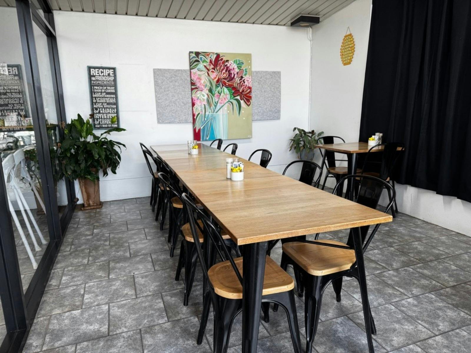 Indoor dining at Be Cafe
