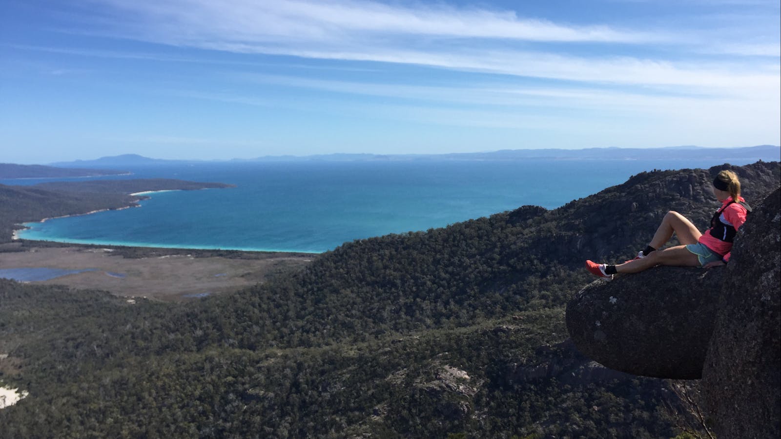 Resting with a view to Wineglass Bay