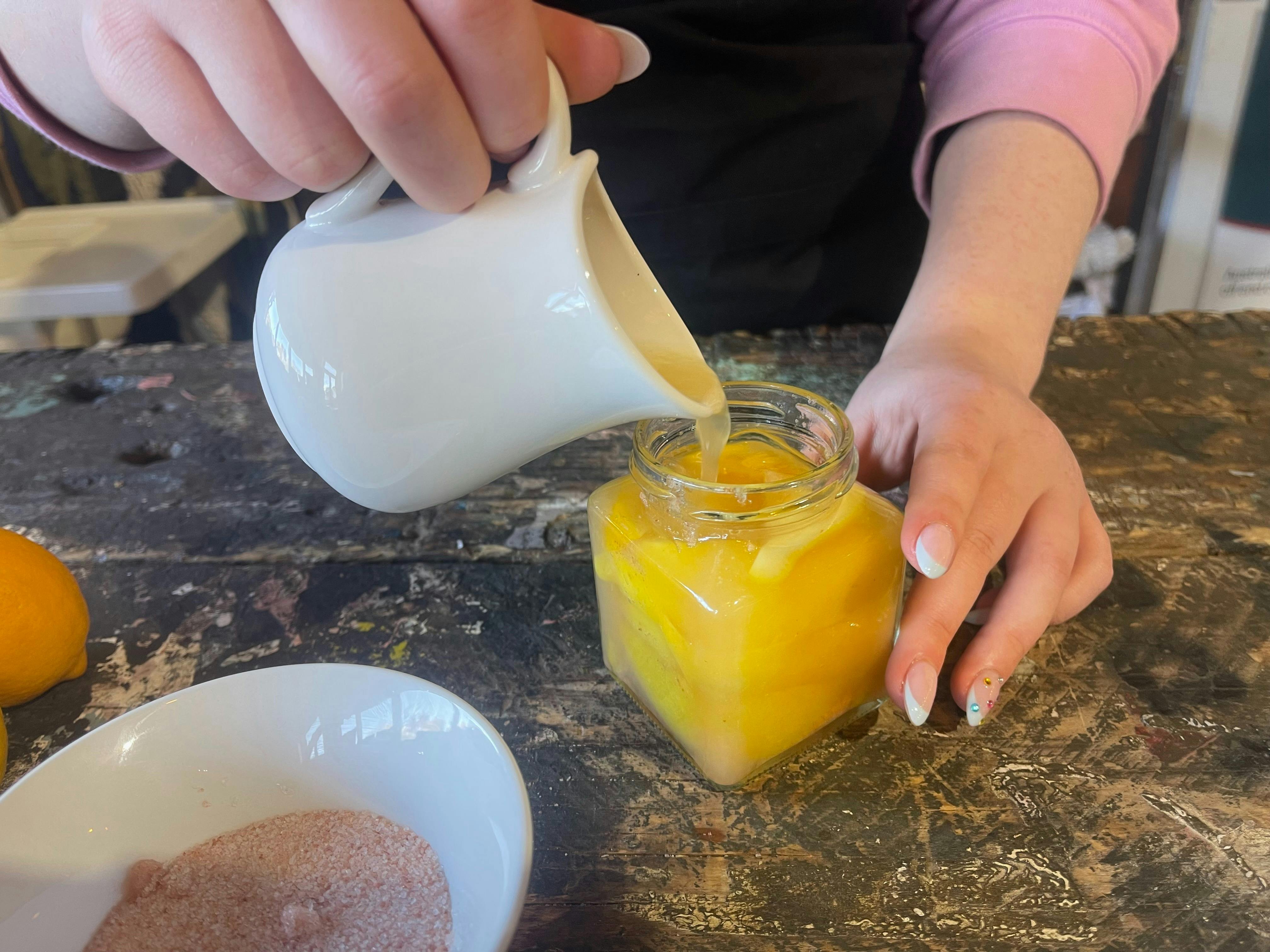 pour in brine