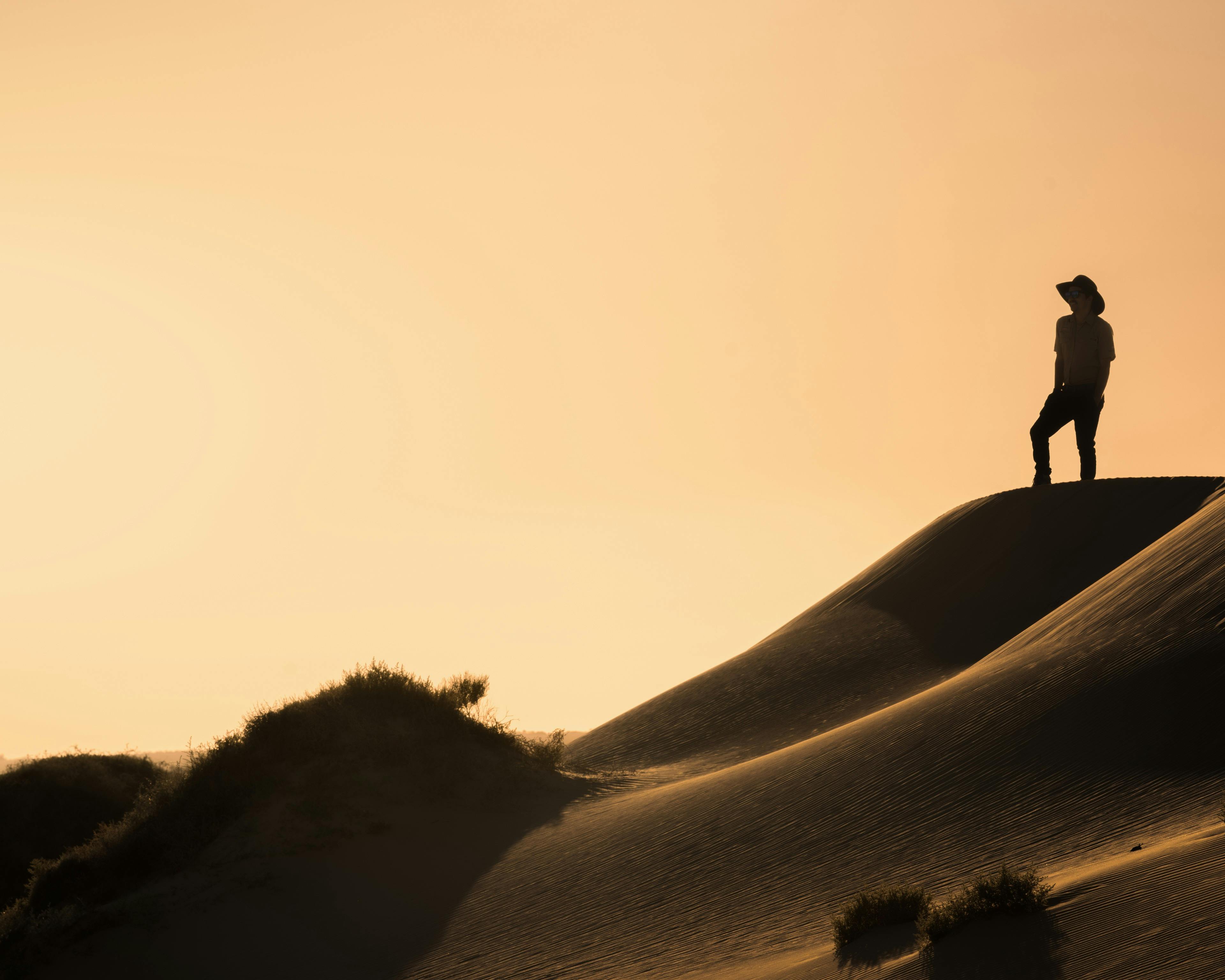 Photograph the sunrise amongst the Mungo Sand Dunes