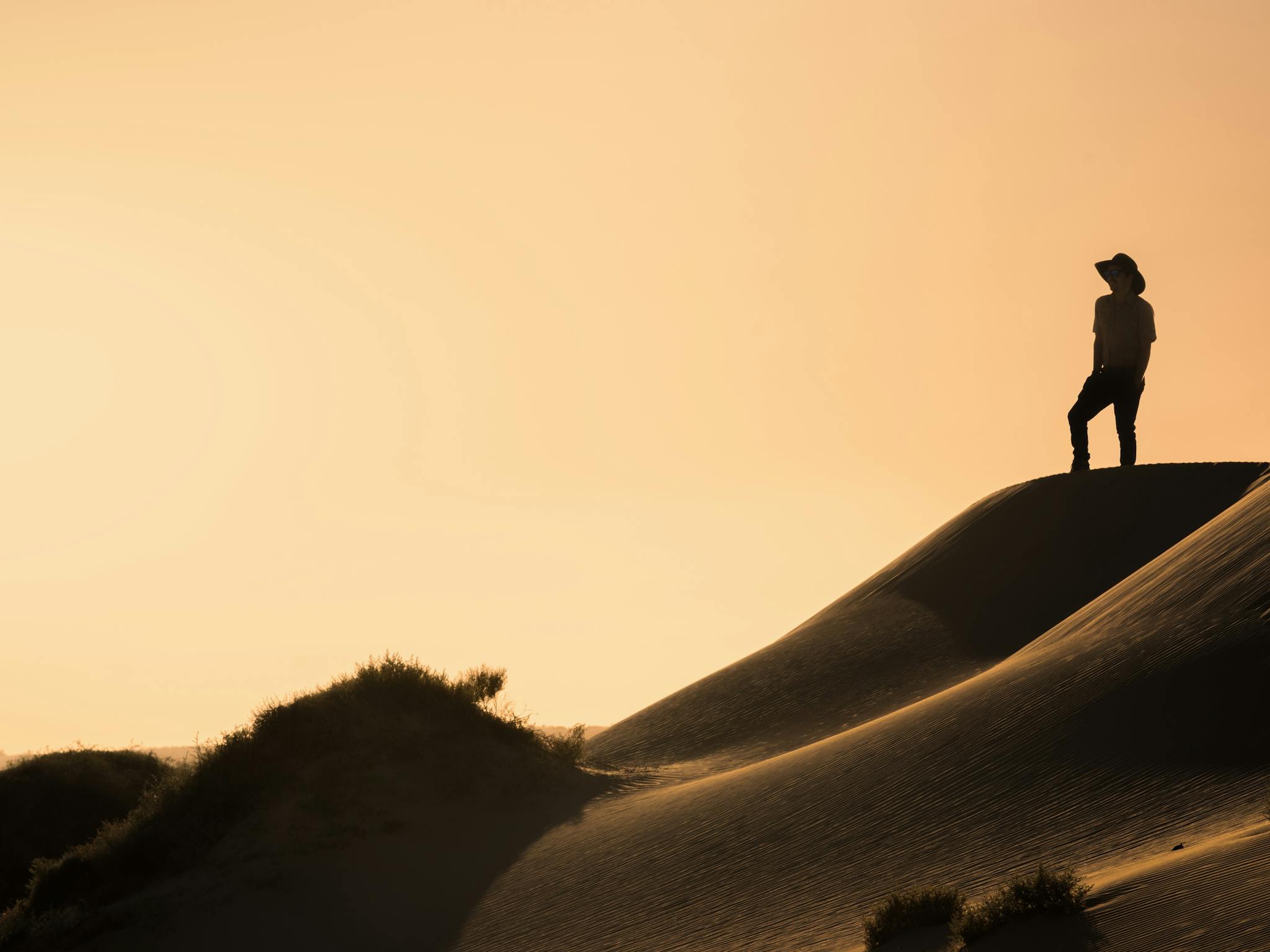 Photograph the sunrise amongst the Mungo Sand Dunes