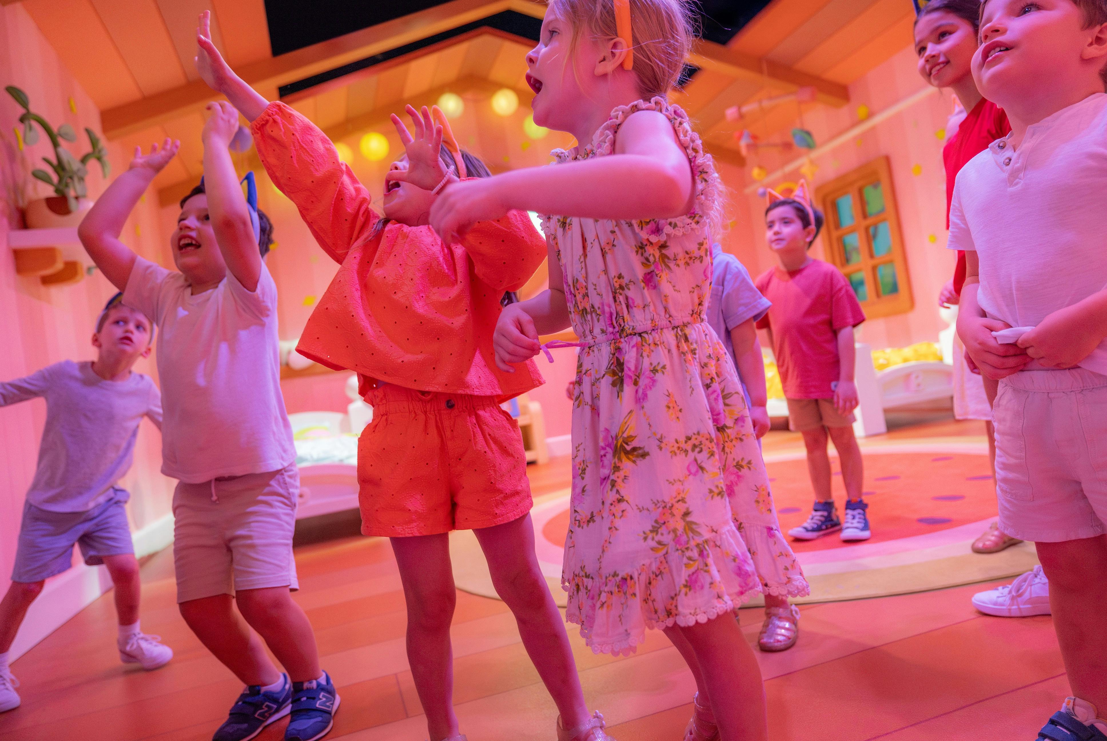 Children playing in Bluey and Bingo's Bedroom