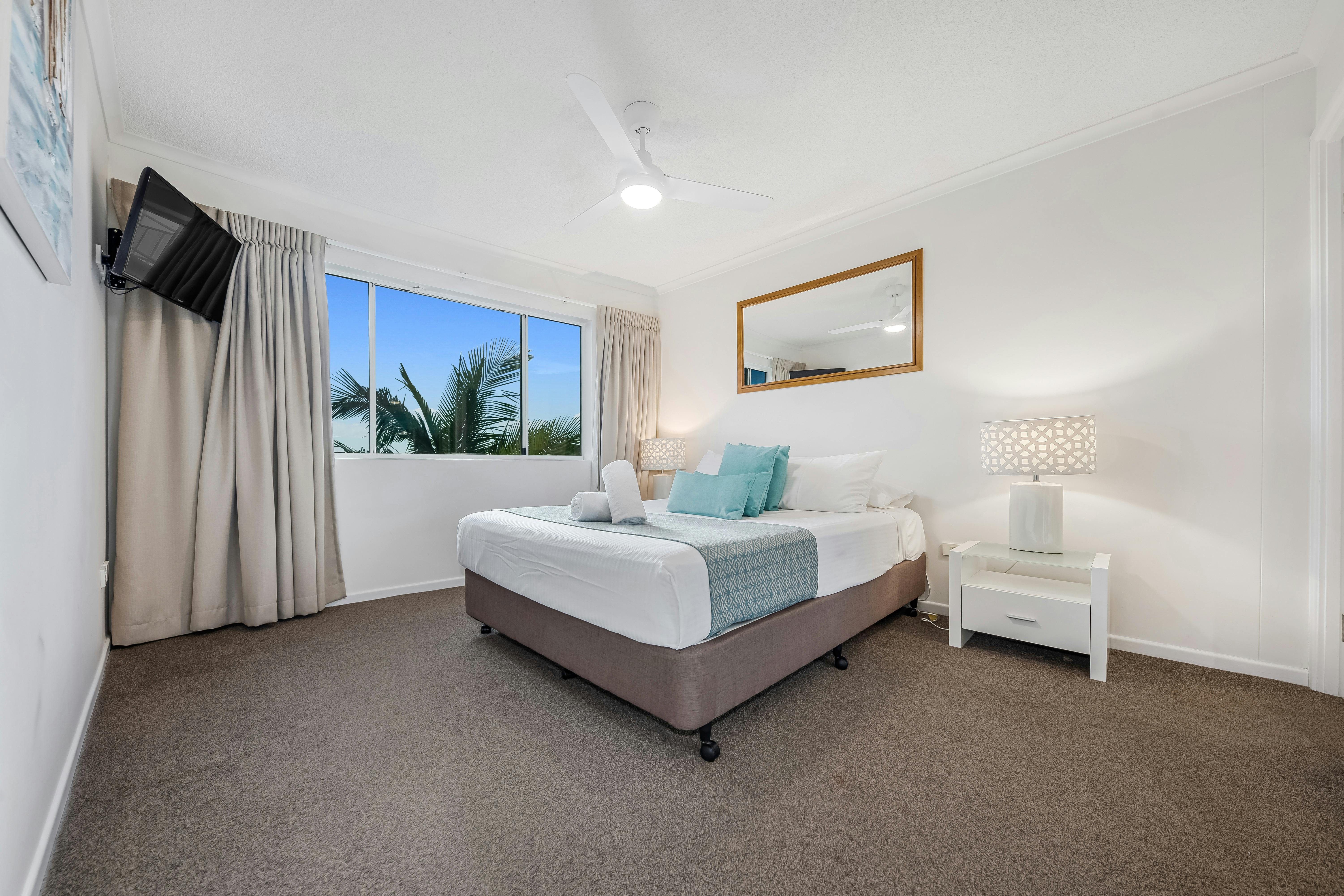 Spacious bedrooms in a range of Studio, 1 , 2 , and 3 bedroom Apartments