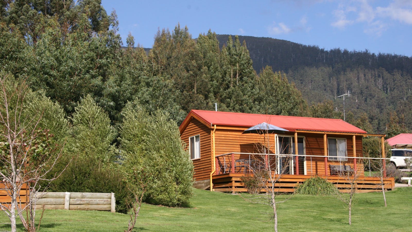 Traditional Wooden Cabins discretely nestled on 3.5 acres of rural bliss