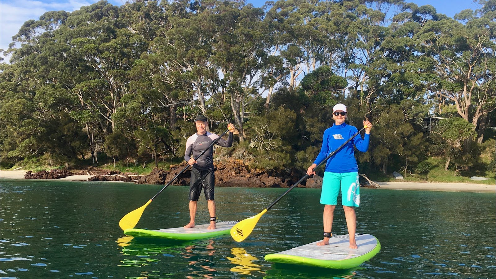 Only one got wet, bragging rights ...