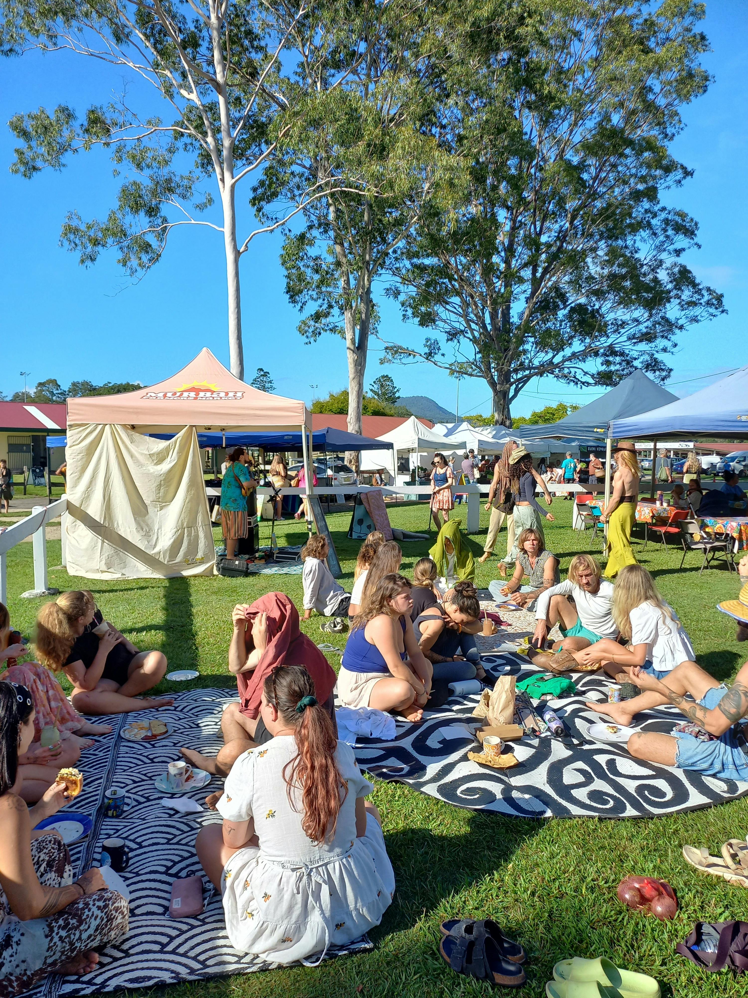 Enjoy the local musicians, morning coffee and breakfast in the sunshine