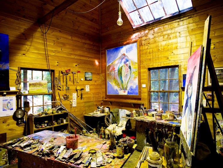 Arthurs Boyds studio at Bundanon