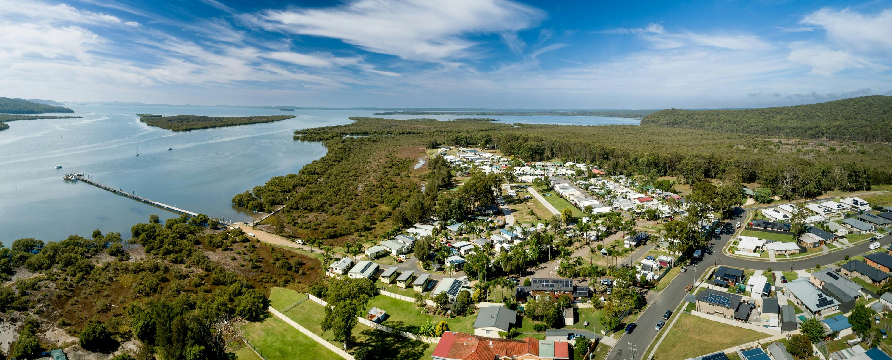 BIG4 Karuah Jetty Holiday Park aerial view