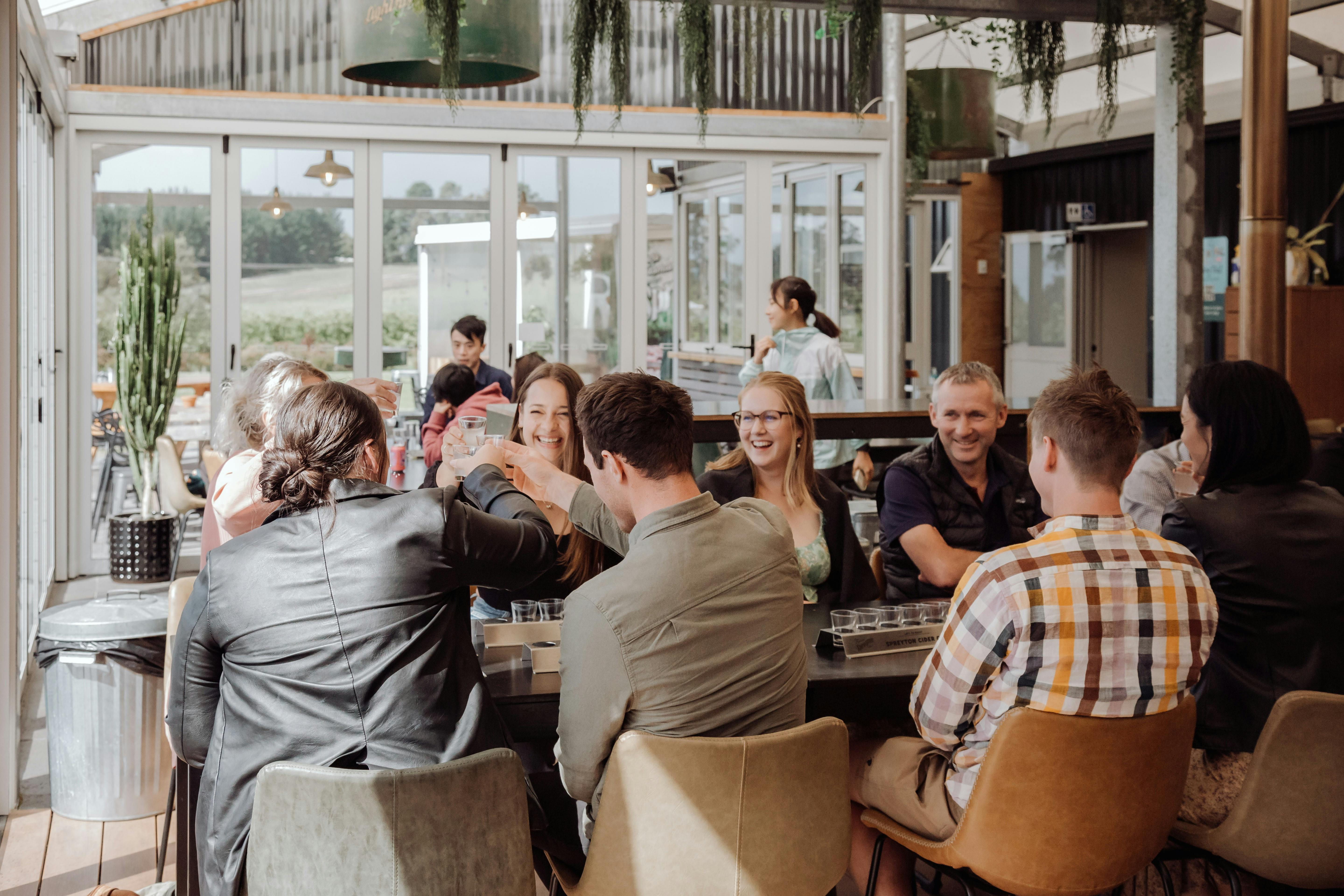 Cheers to new friends and enjoy the day out.