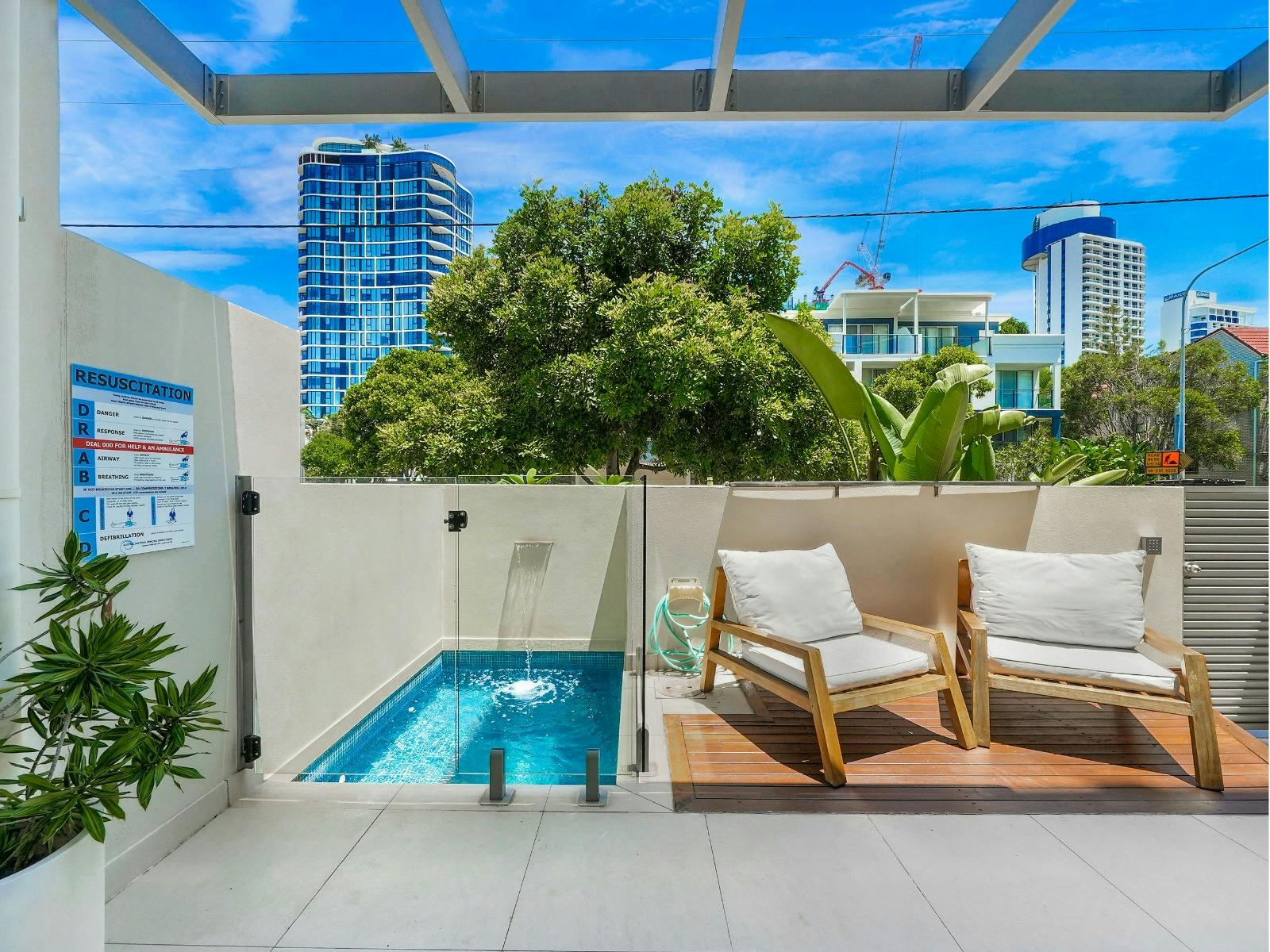 Courtyard and dipping pool