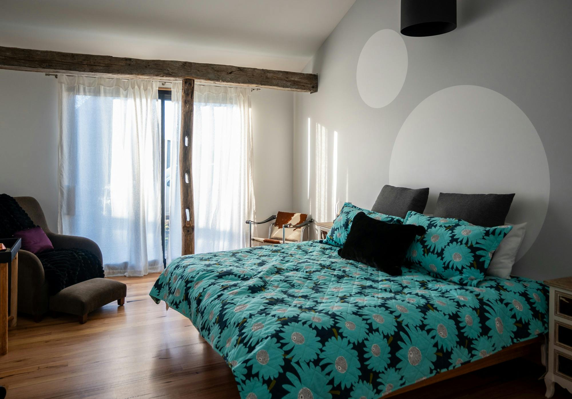 8 unique rooms, dedicated to different artists... from earthy to whimsical.