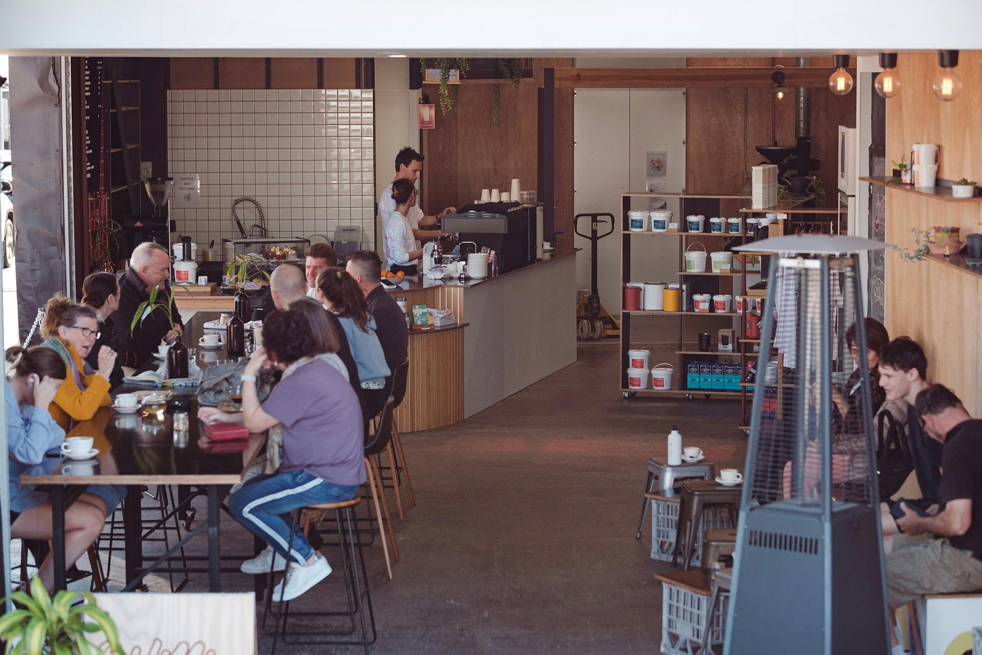 Coffee roastery at Moffat Beach