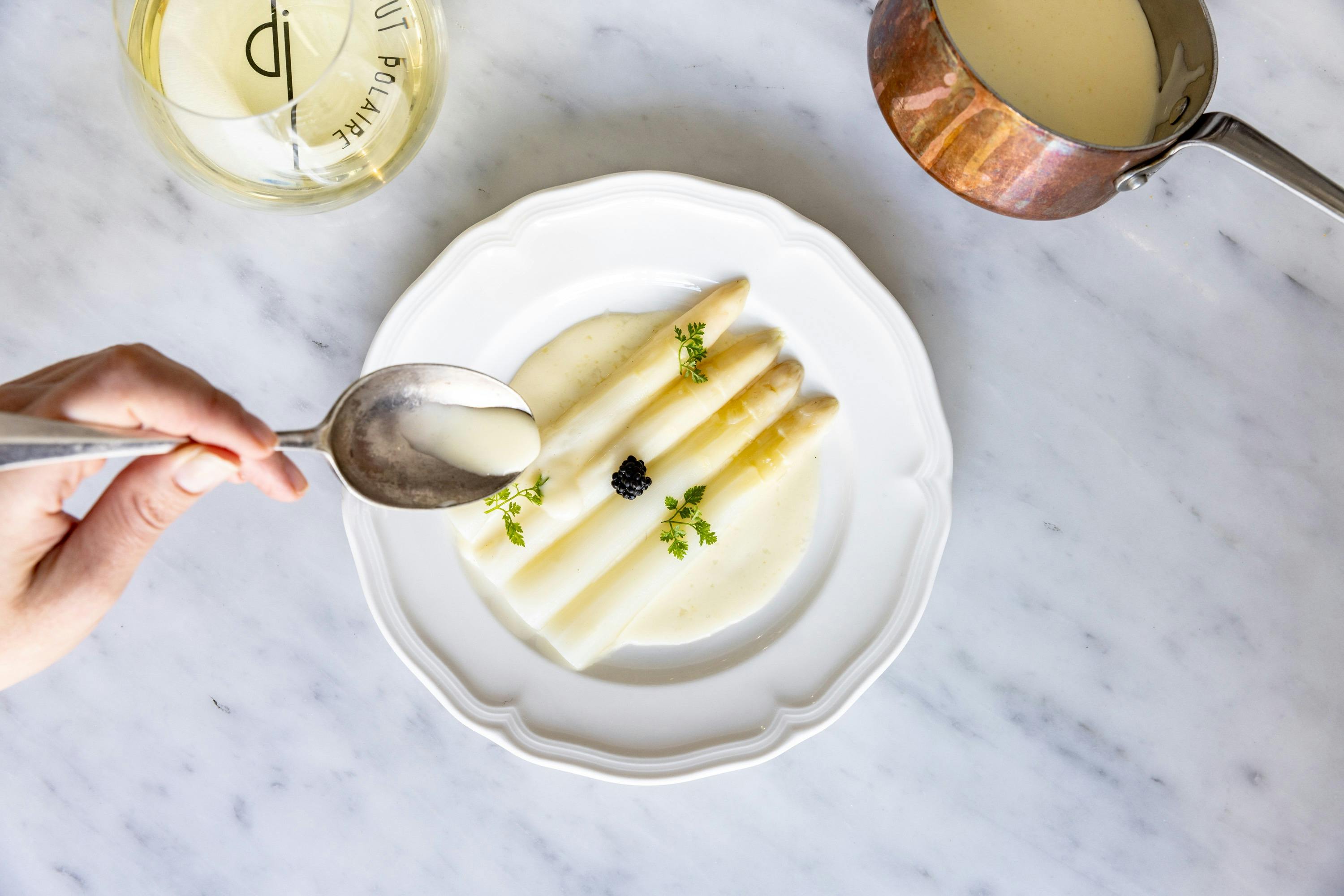 Institut Polaire Tasmania Restaurant White Asparagus