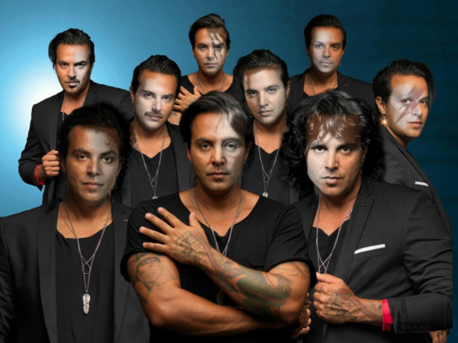Jason Singh images superimposed with artist images of departed artists
