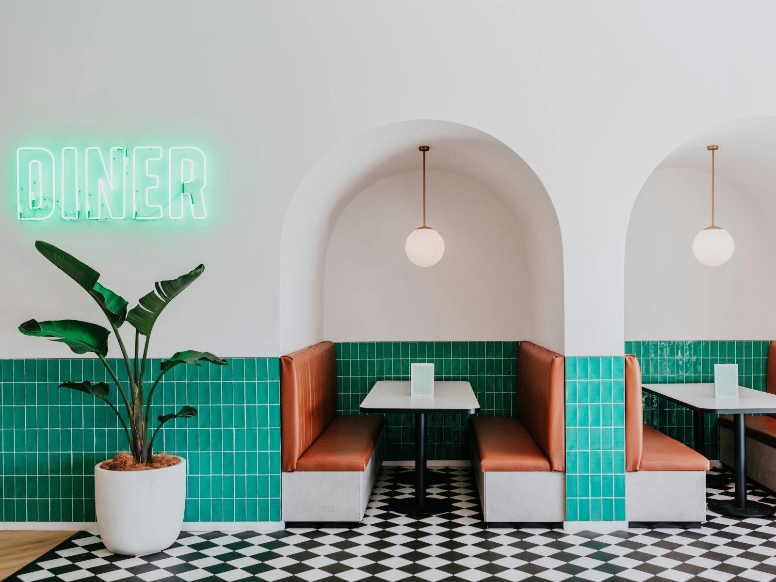 Two restaurant booths