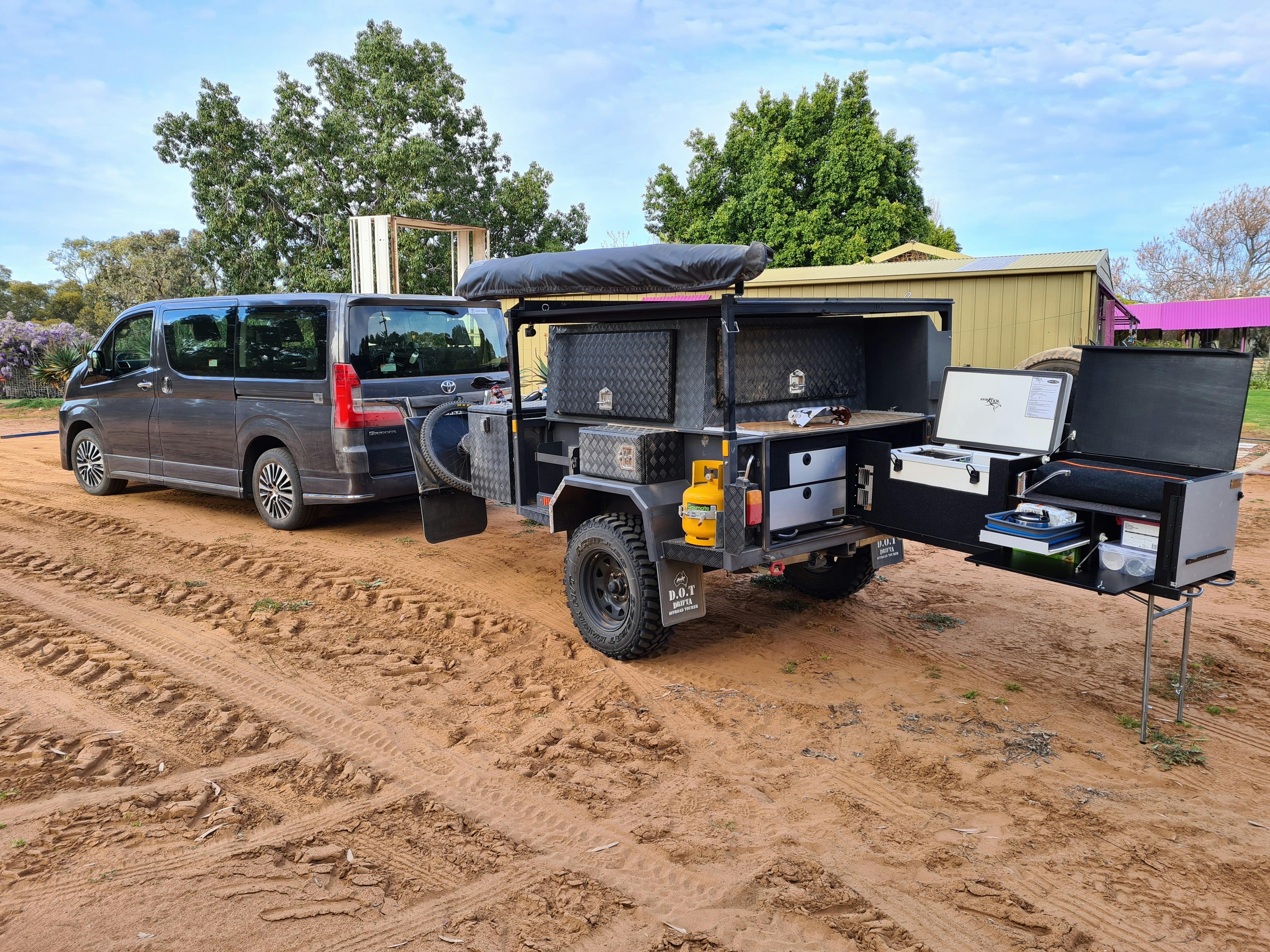 The touring vehicle and trailer kitchen