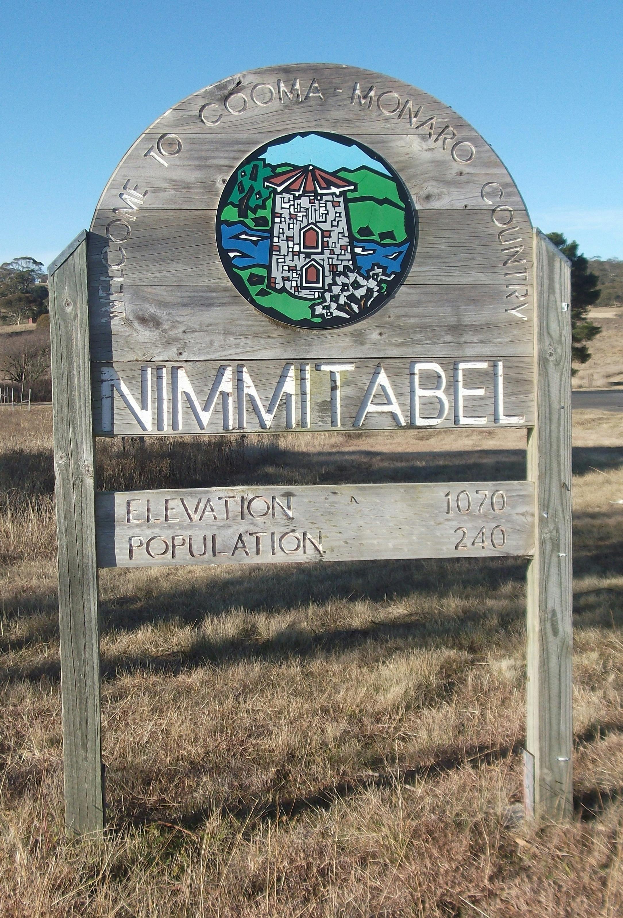 Nimmitabel Town Sign