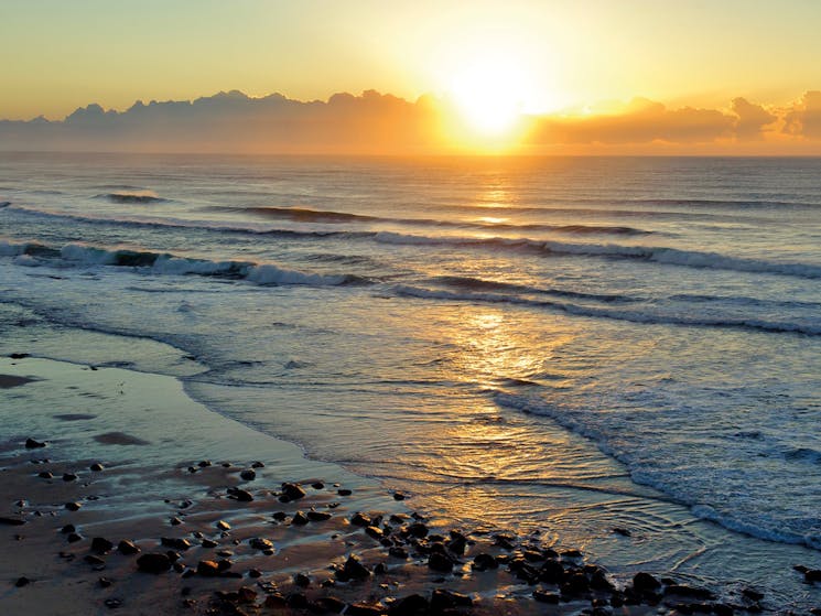 Sunset over the beach