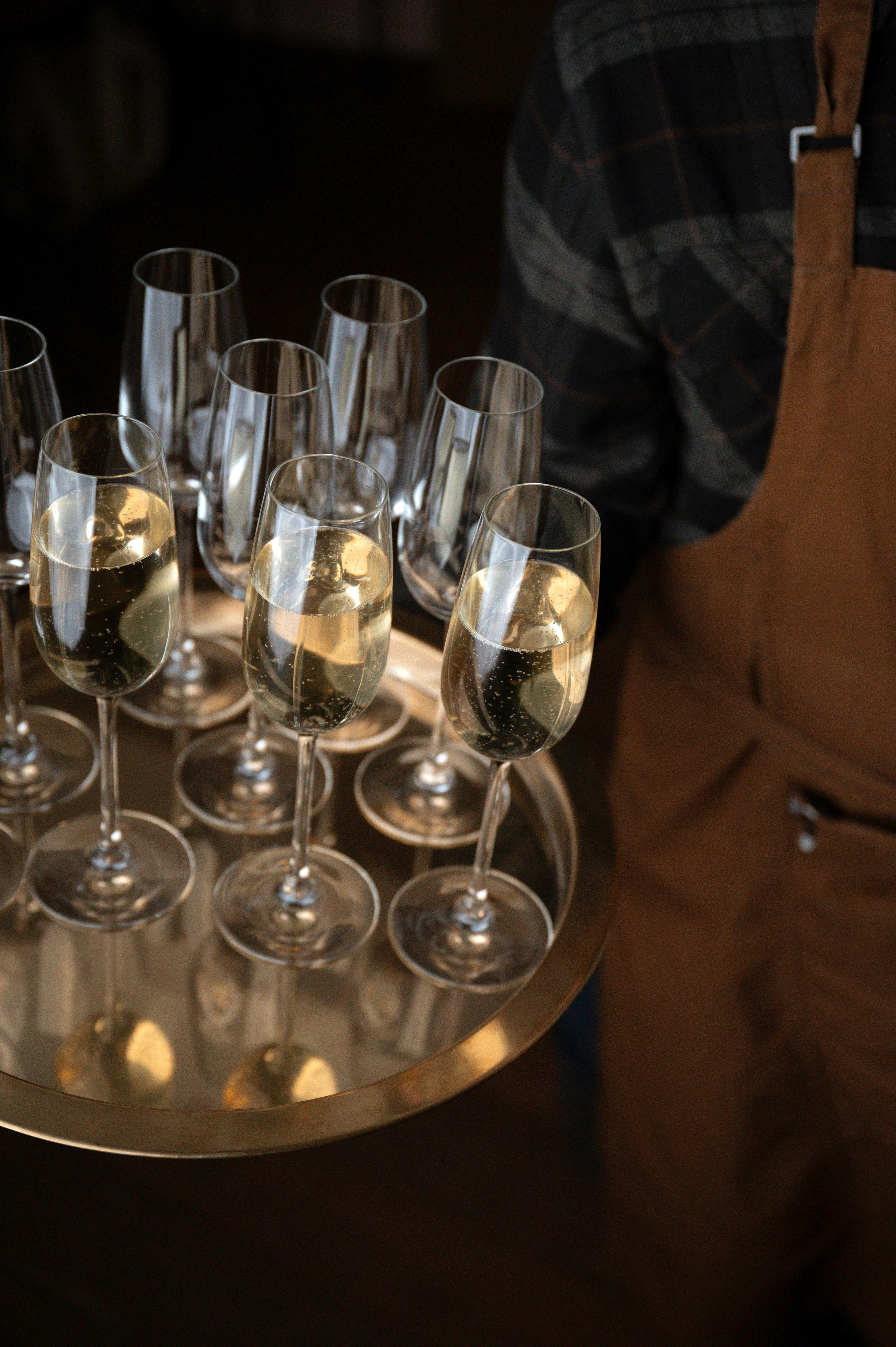 Glasses of bubbles
