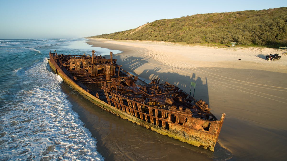 Maheno Shipwreck on Fraser Island, Fraser Coast.