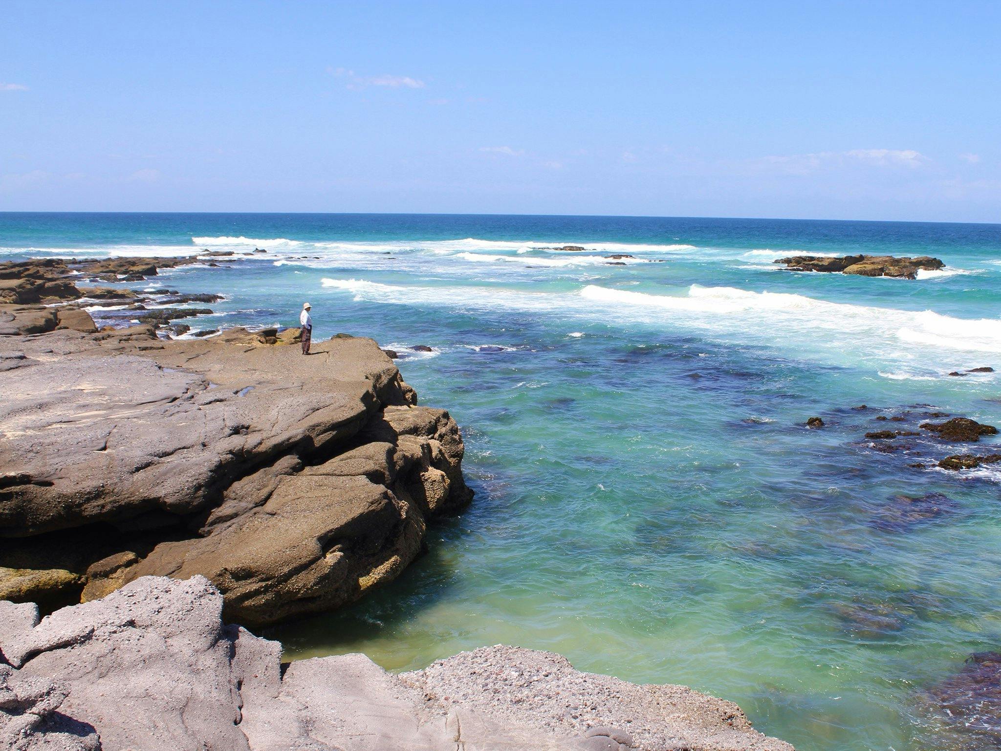 ルリマツリからレッドクリフを南に見ています。