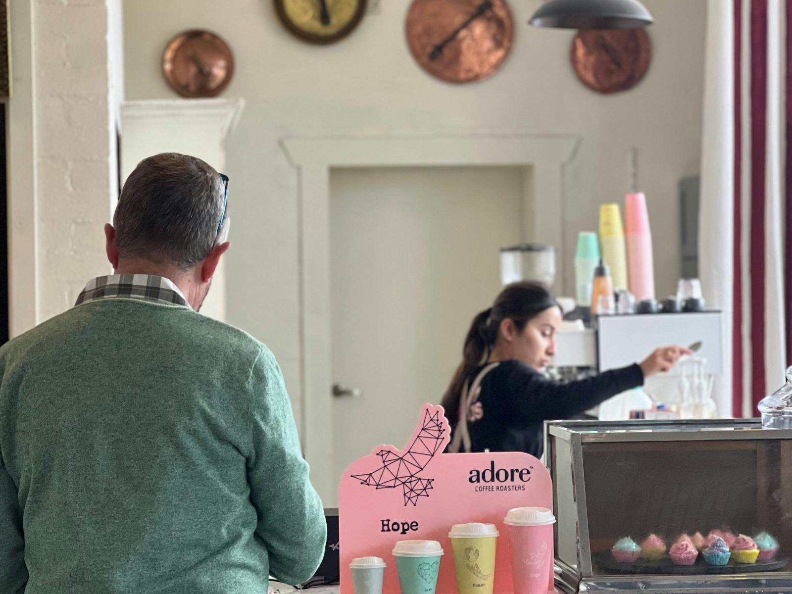 Salters barista making a coffee
