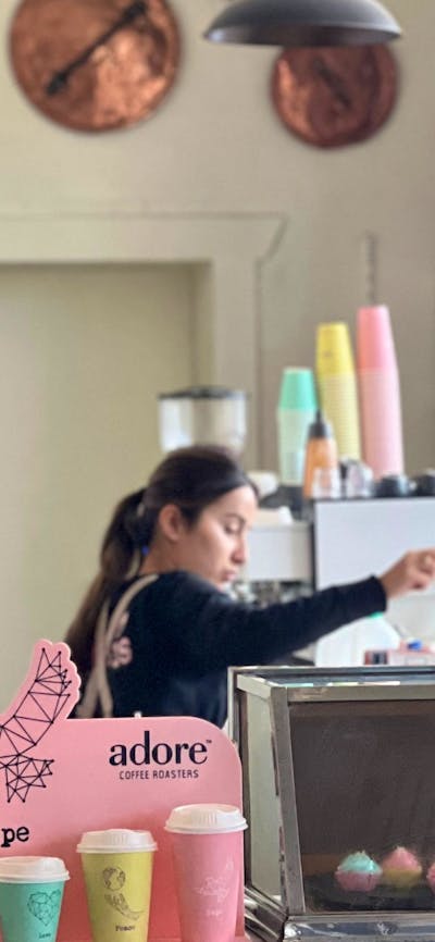 Salters barista making a coffee