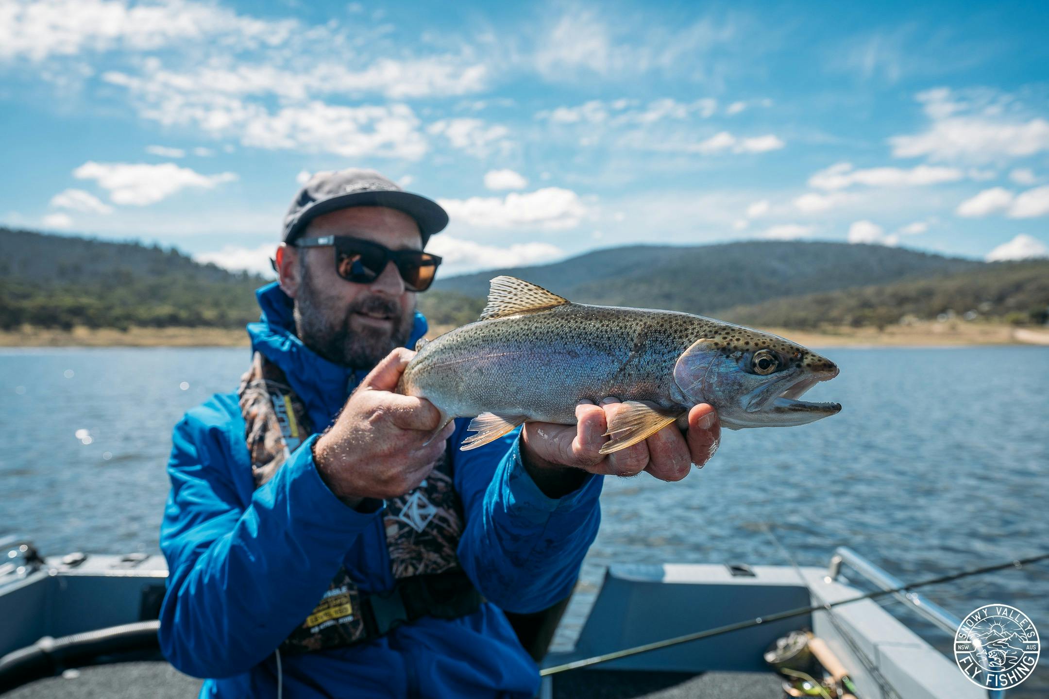 Rainbow trout are known for the fighting ability and the Lake Eucumcbene fish don't disappoint