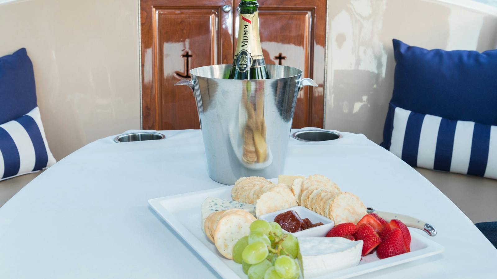 Enjoy delicious food and wine whilst cruising in style