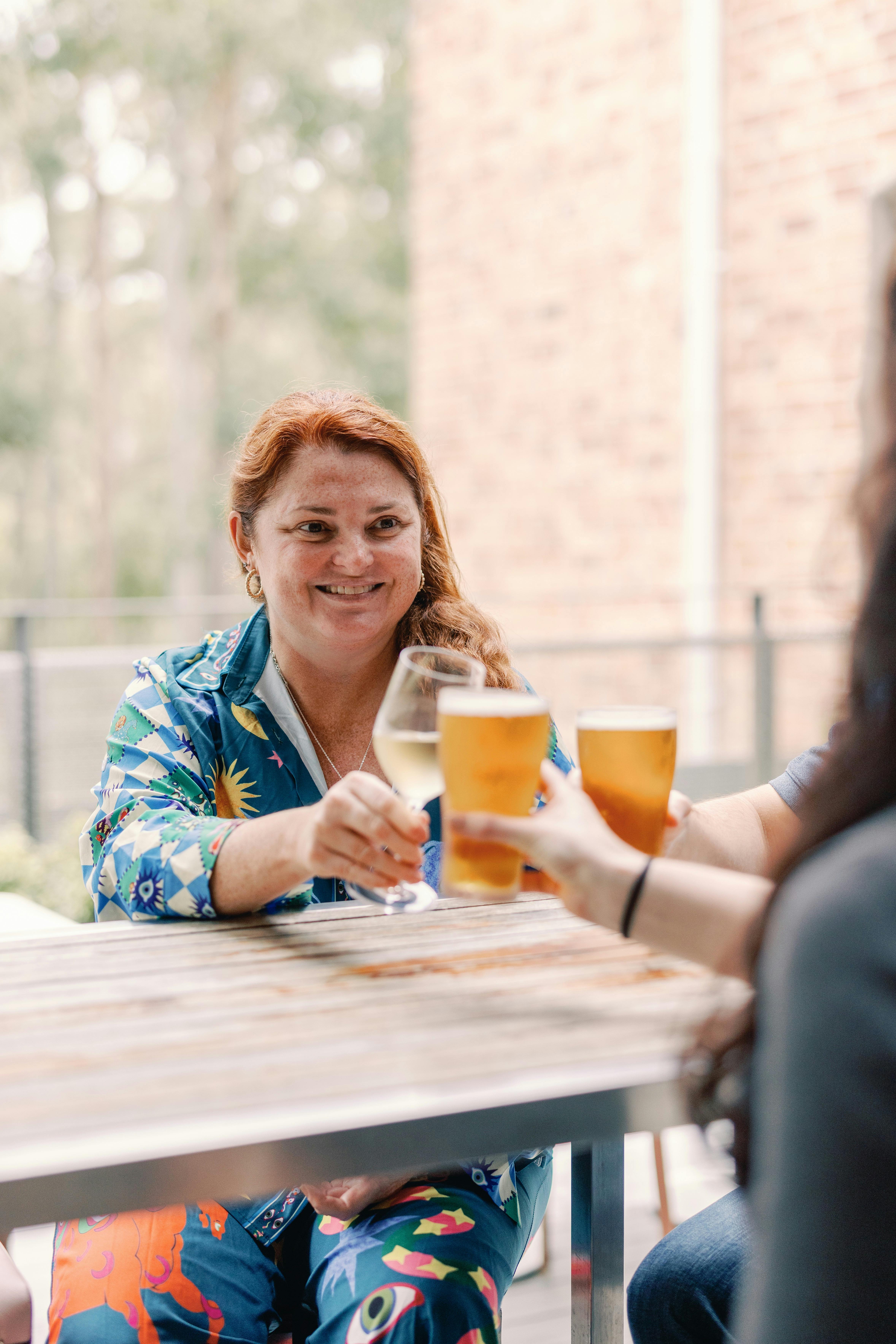 Beers on table & Cheers