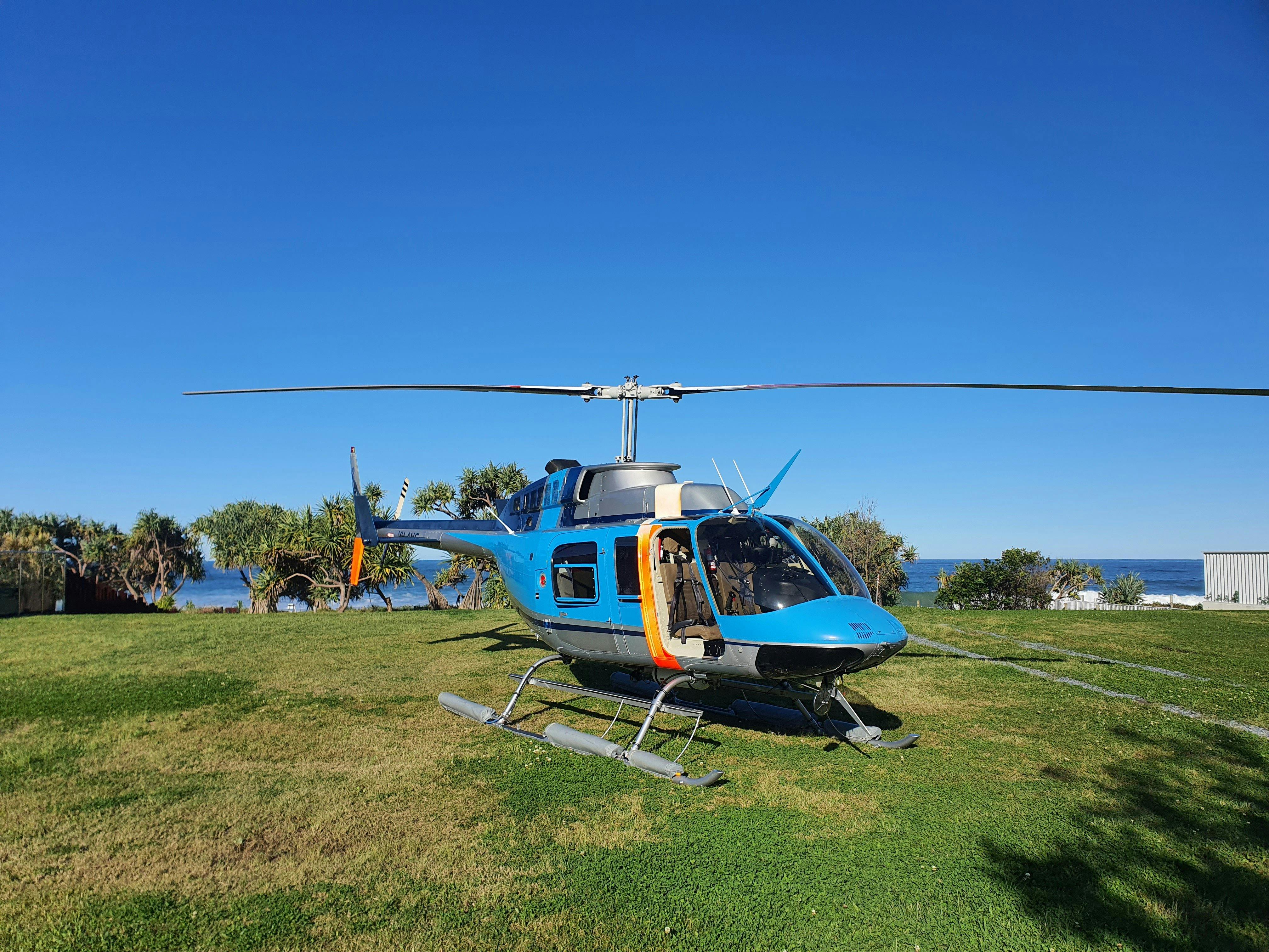 Helicopter Landing at beachside location