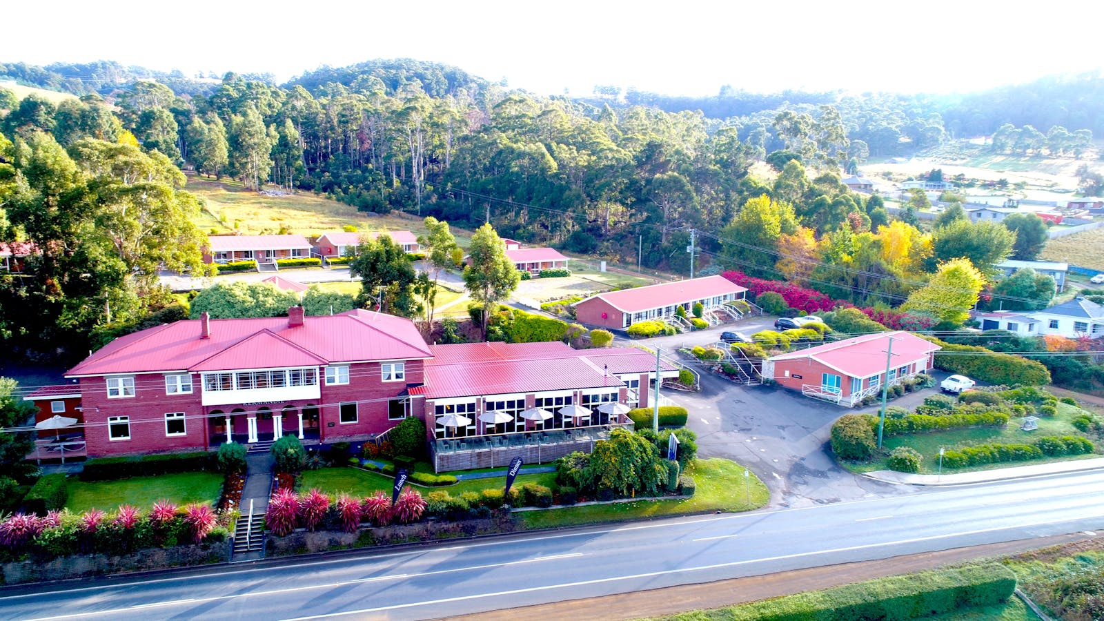 Bird's eye view of the Kermandie property