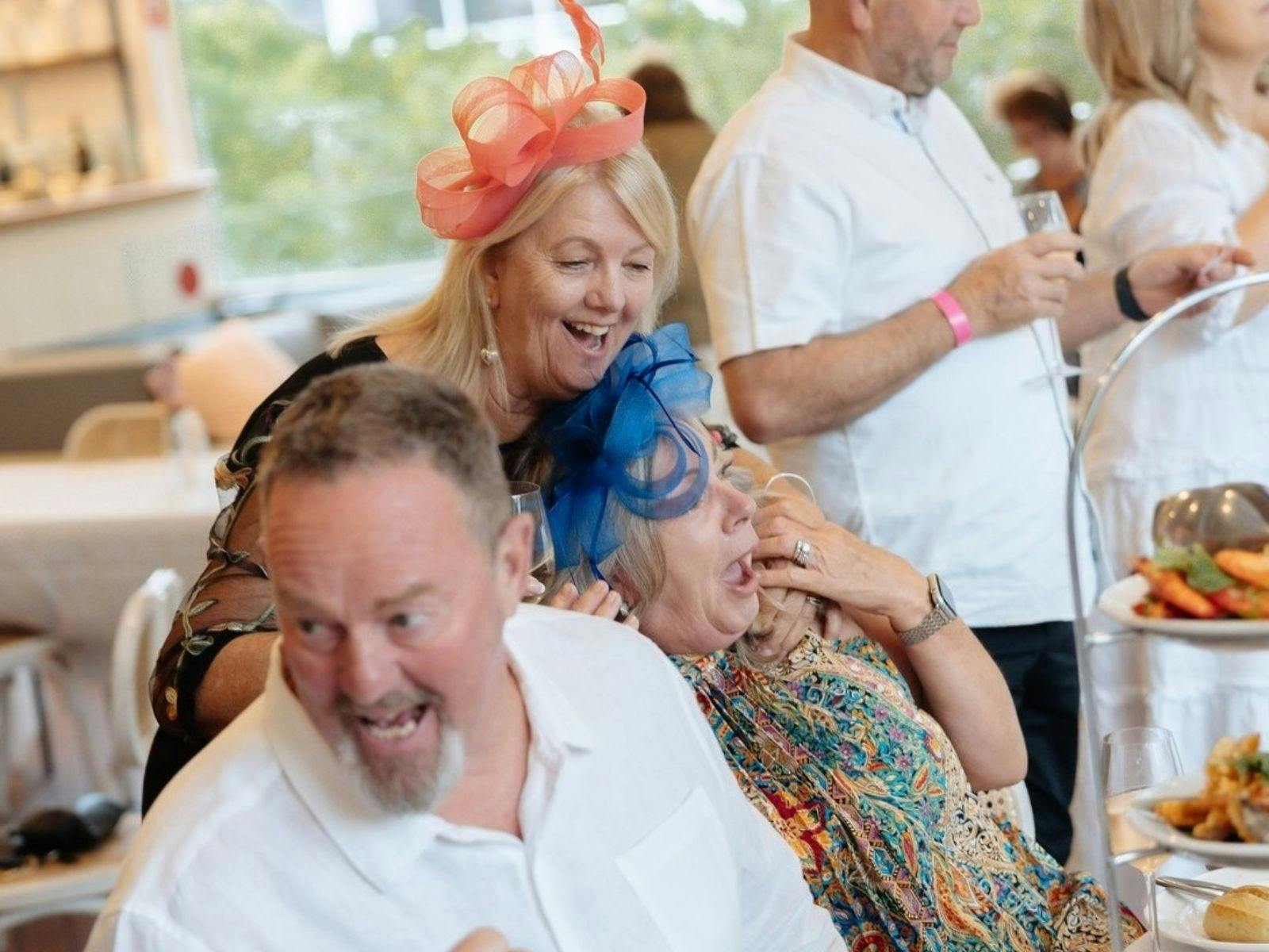 Guests enjoying Melbourne Cup celebrations, food and drinks at Towradgi Beach Hotel.