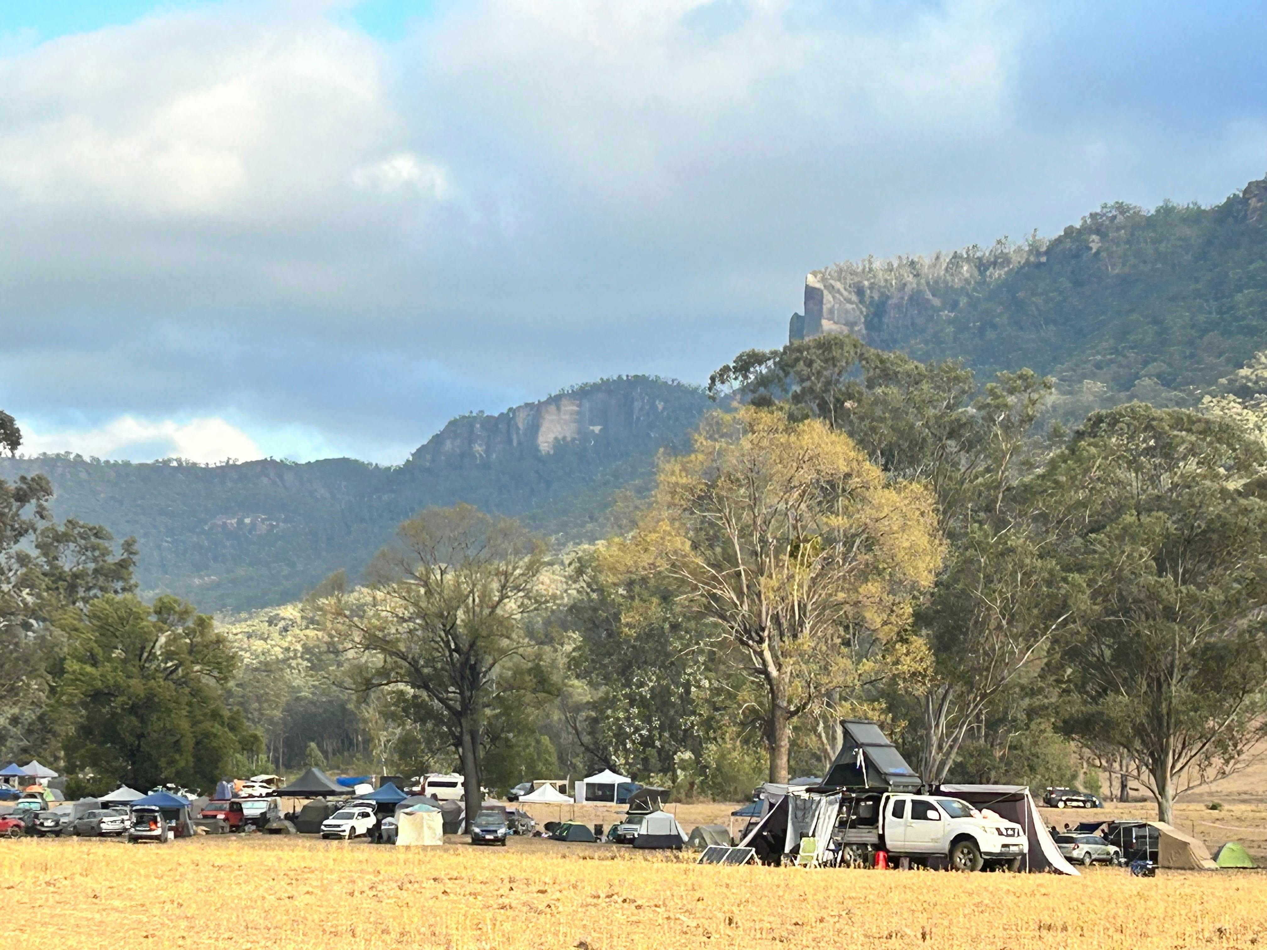 Camping at the amphitheatre