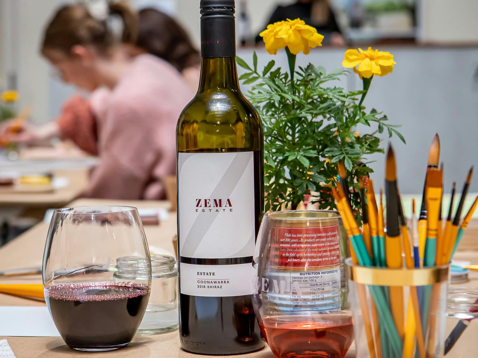Paint and Sip event at Zema Estate for the Penola Coonawarra Arts Festival