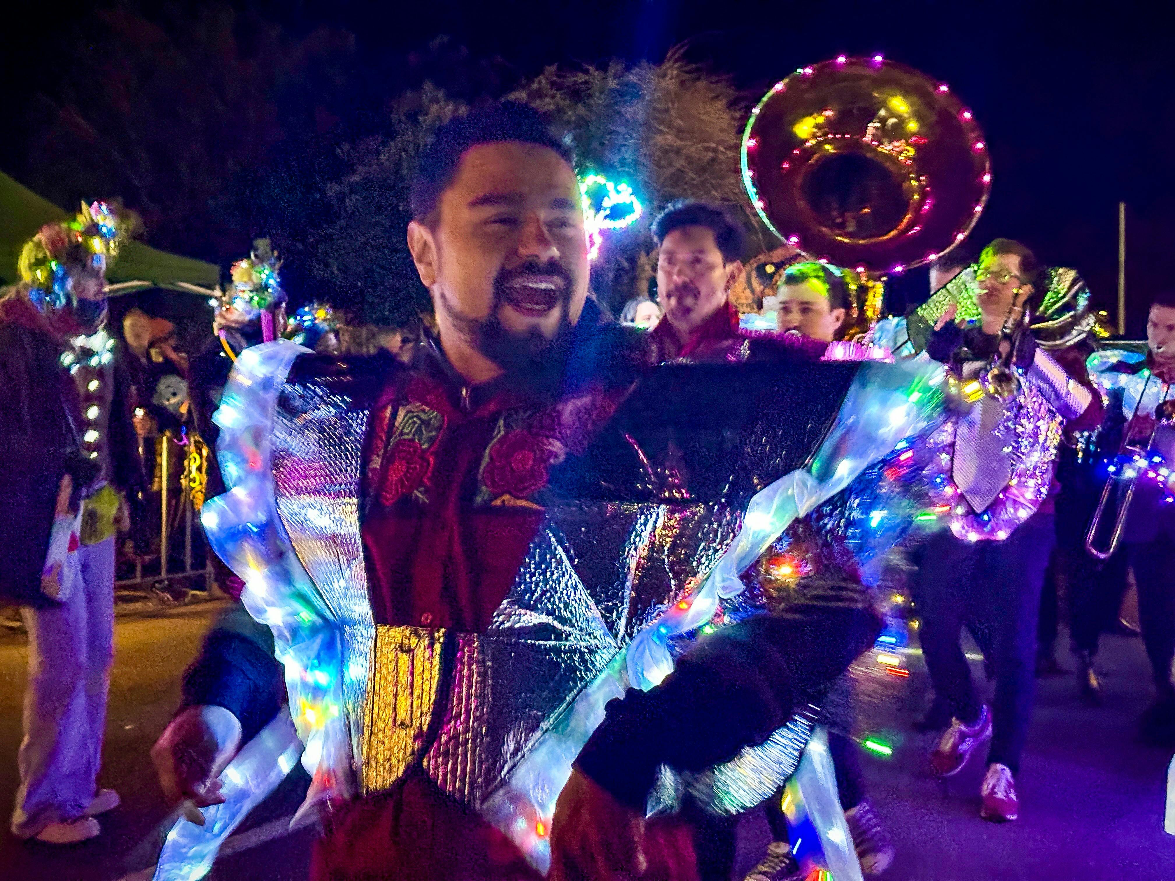 XIXA are a nine-piece from Hobart/Nipaluna and led the Light Parade
