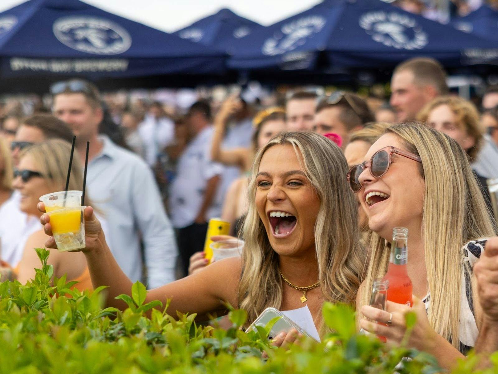 Crowds at Newcastle Racecourse