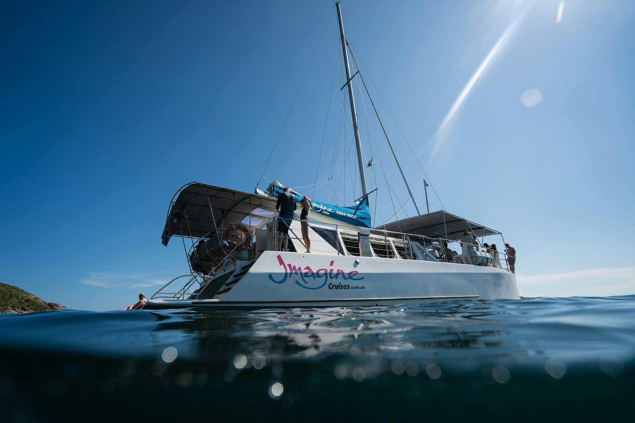 Imagine boat offshore