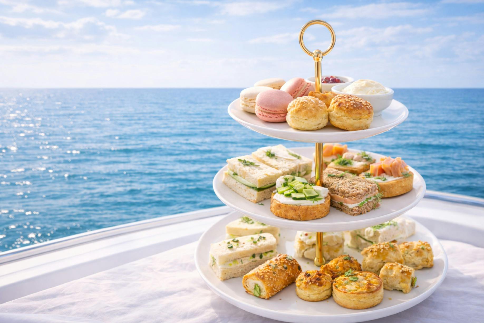 Yummy nibbles are best enjoyed by the ocean