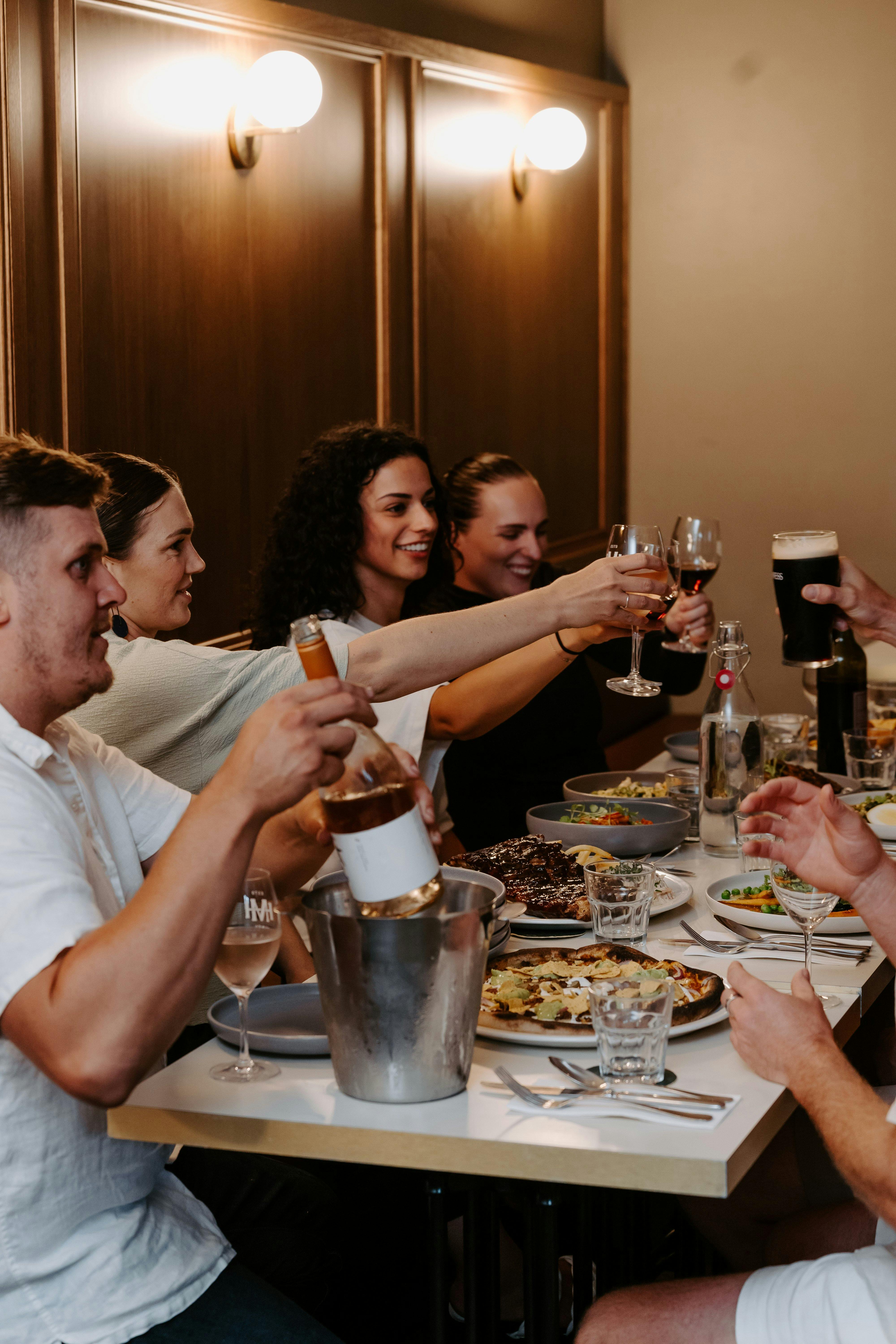 Group of people eating