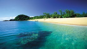 Tinny on sand on island in Frankland Group